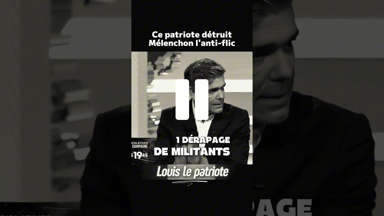 La haine anti-flics de m&eacute;lenchon d&eacute;nonc&eacute;e en direct ! 🤫 #m&eacute;lenchon #patriote #melenchon #lfi