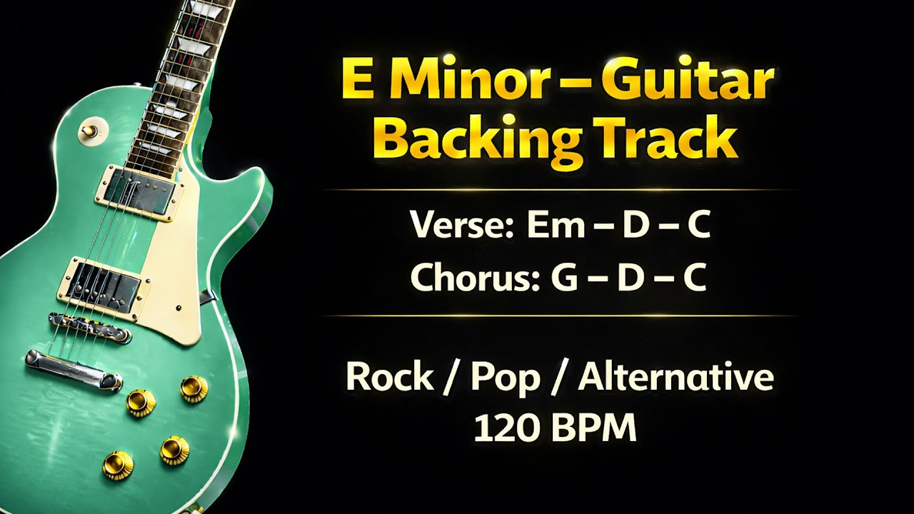 E Minor Guitar Backing Track – Follow Along Chords & Tabs