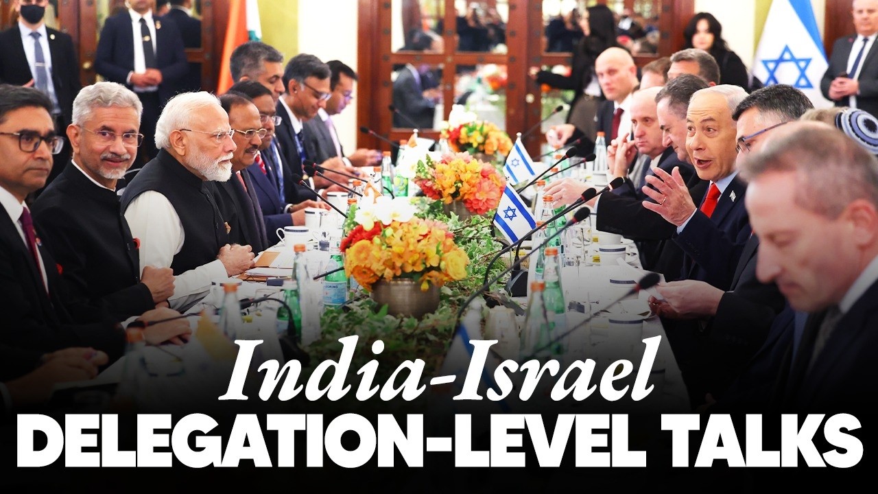LIVE:  PM Modi holds delegation-level talks with Israel PM Benjamin Netanyahu