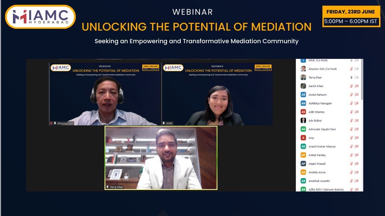 Unlocking the Potential of Mediation | Mr Aloysius Goh | Friday, 23rd June 2023.