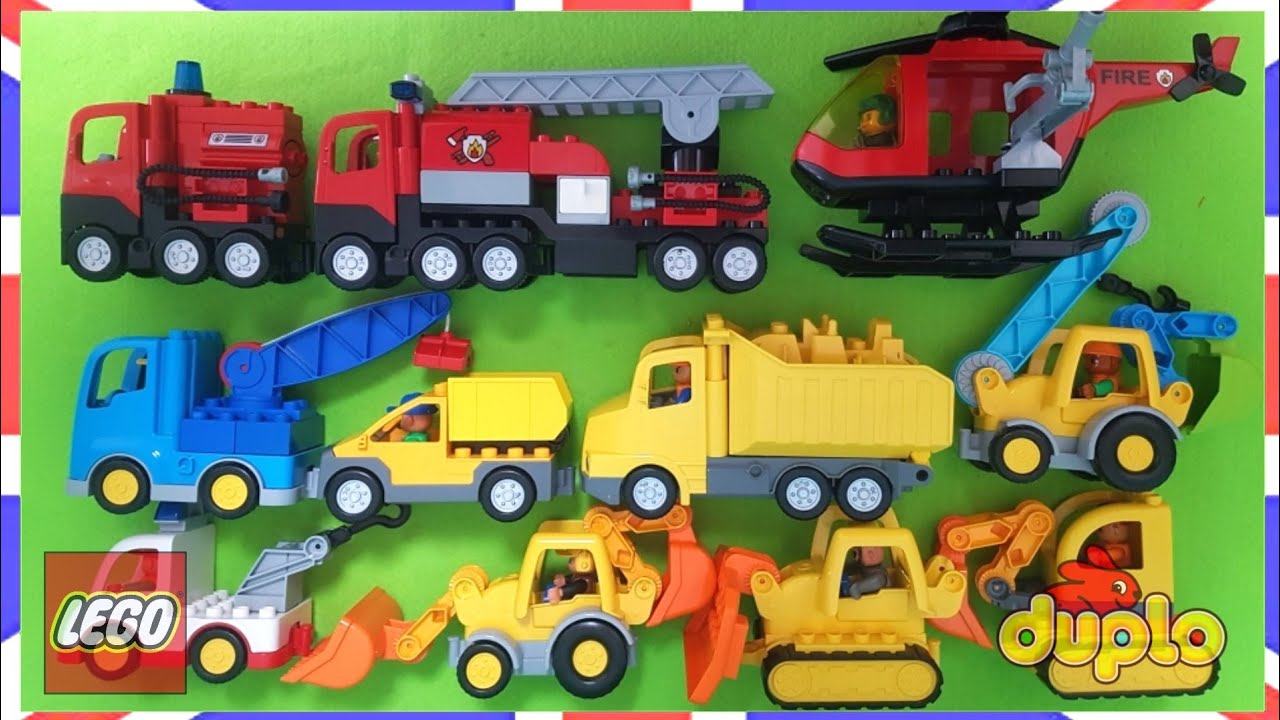 🚒 LEGO DUPLO various cars and trucks assembling ang playing  🚐