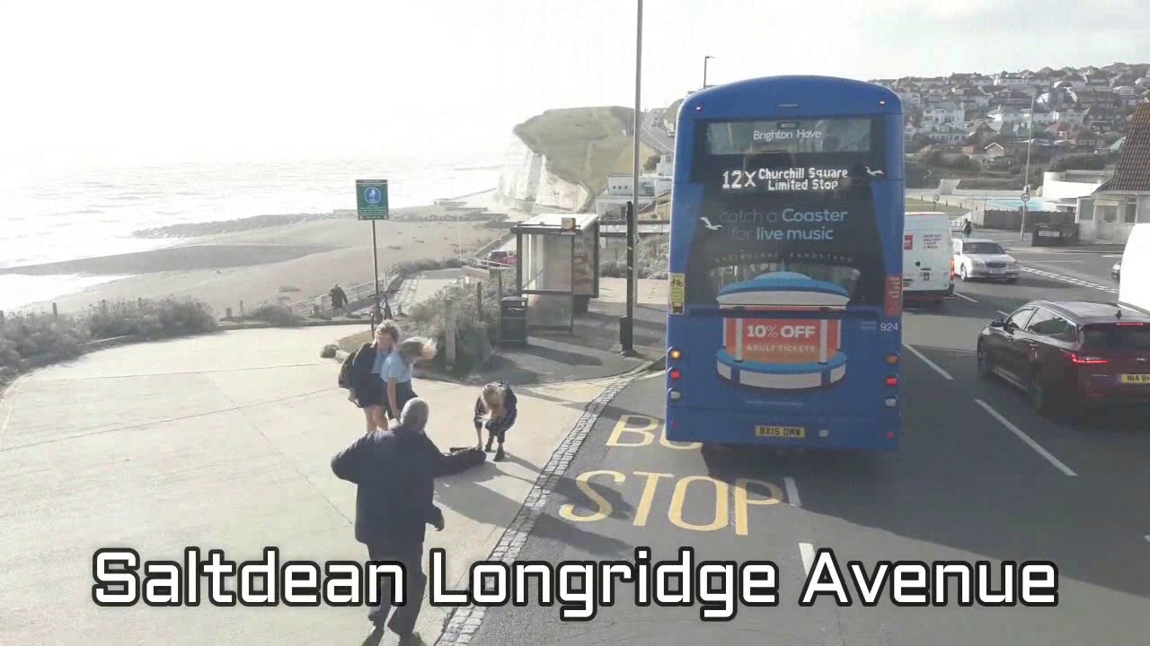 🇬🇧 FULL ROUTE VISUAL | Brighton & Hove Route 14C: Newhaven, Sainsbury's - Brighton, Churchill Square