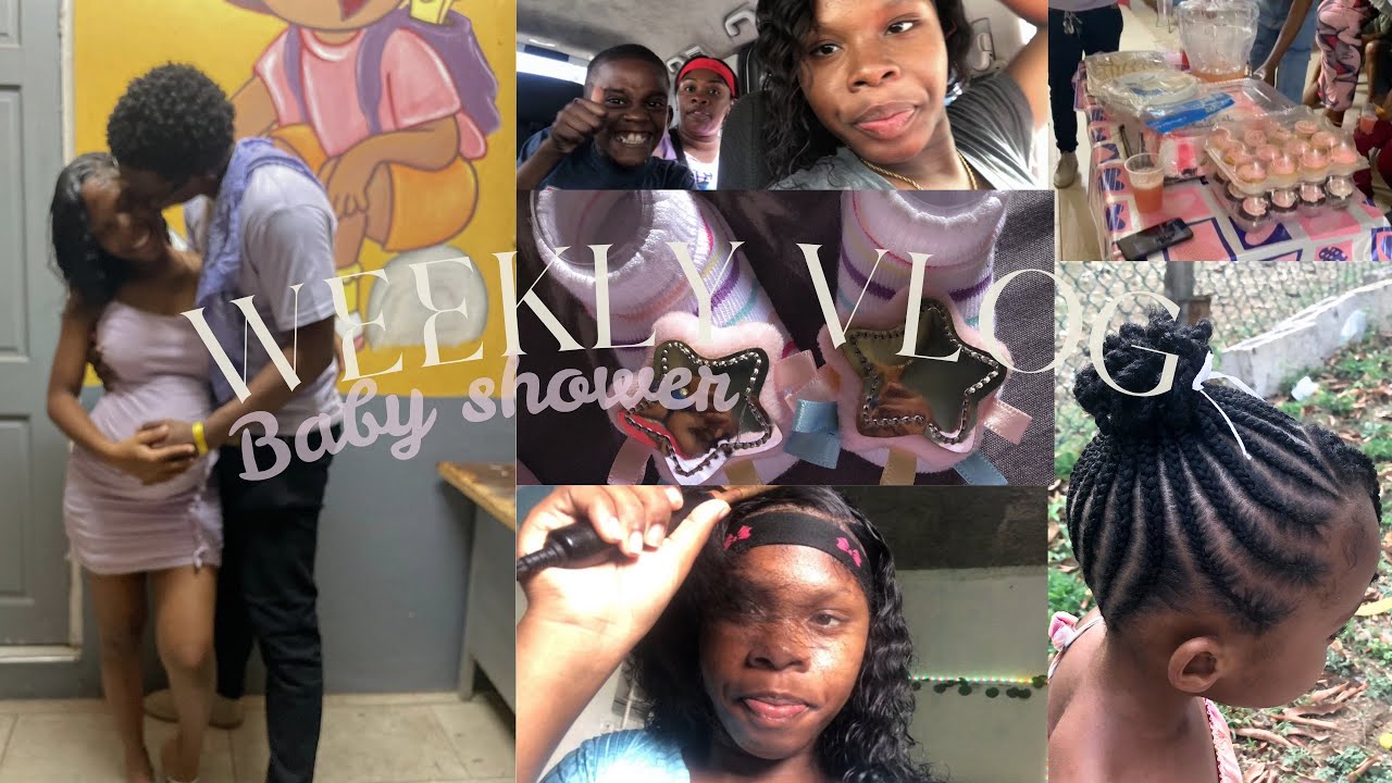 Weekly Vlog//🤭Baby Shower + prep + errands//wig installation + etc
