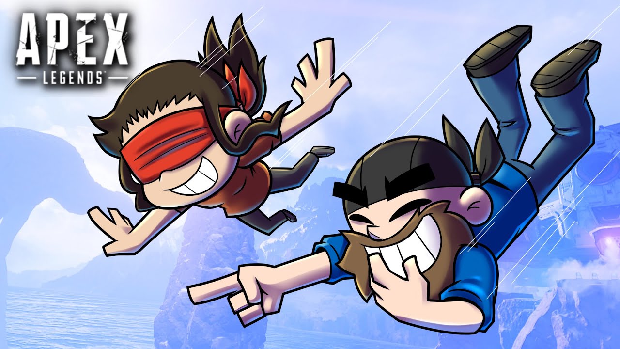 Blindfolded Skydiving Challenge GOES WRONG in Apex Legends