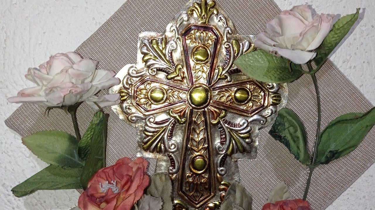 Cómo hacer cruz de Repujado en aluminio paso a paso facil