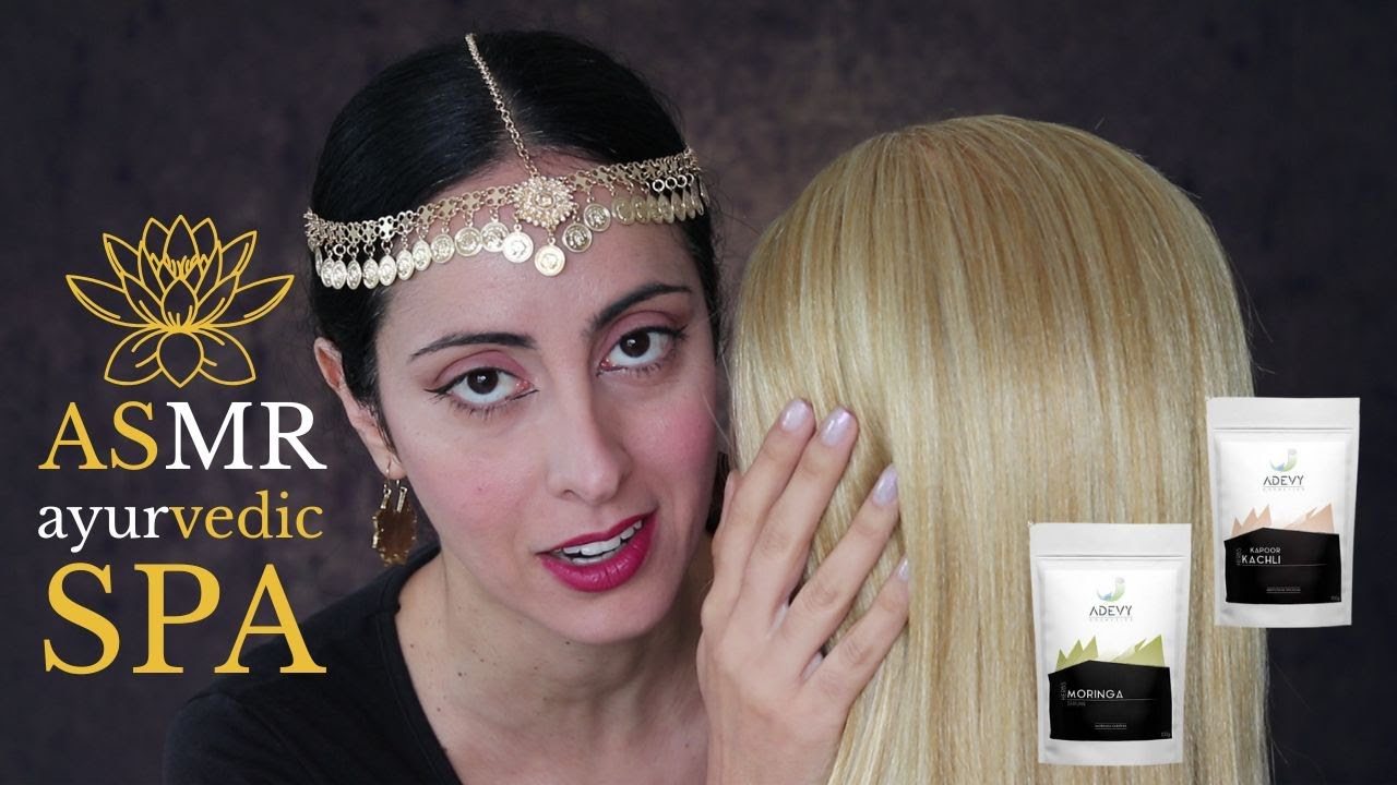 ASMR Trattamento capelli fini e deboli🌿SPA ayurvedica indiana🌿Adevy