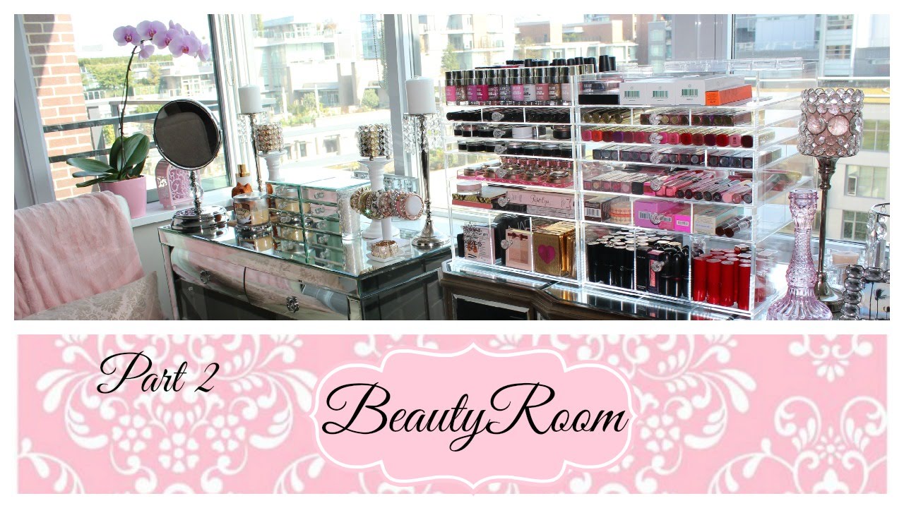 Updated Beauty Room- Makeup Collection, Decor and Storage Part 2