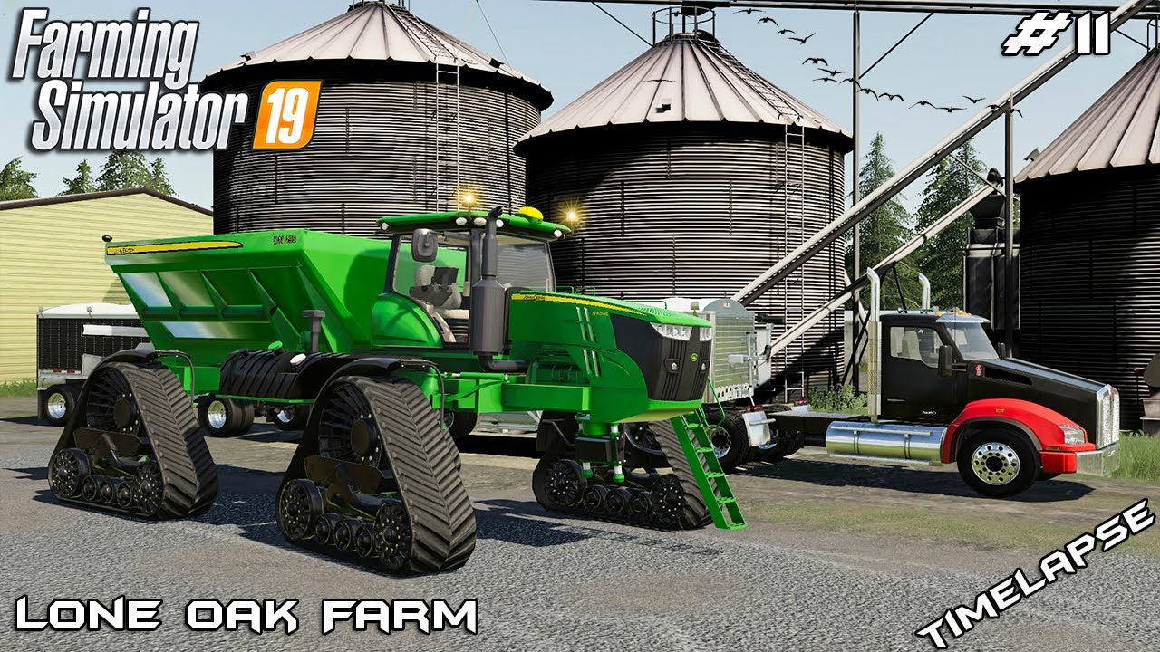 Hauling grain & spreading fertilizer | Lone Oak Farm 19 | Farming Simulator 19 | Episode 11