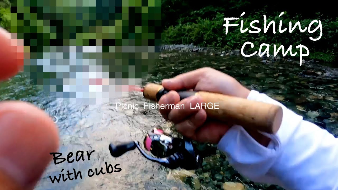子連れの熊に遭遇！ビビり倒す 渓流魚釣って庭池で飼ってみる 絶品キャンプ飯