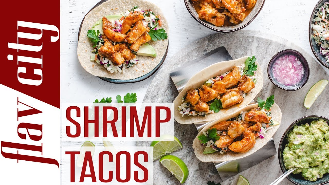 How To Make The BEST Shrimp Tacos with Buttery Salsa & Creamy Slaw