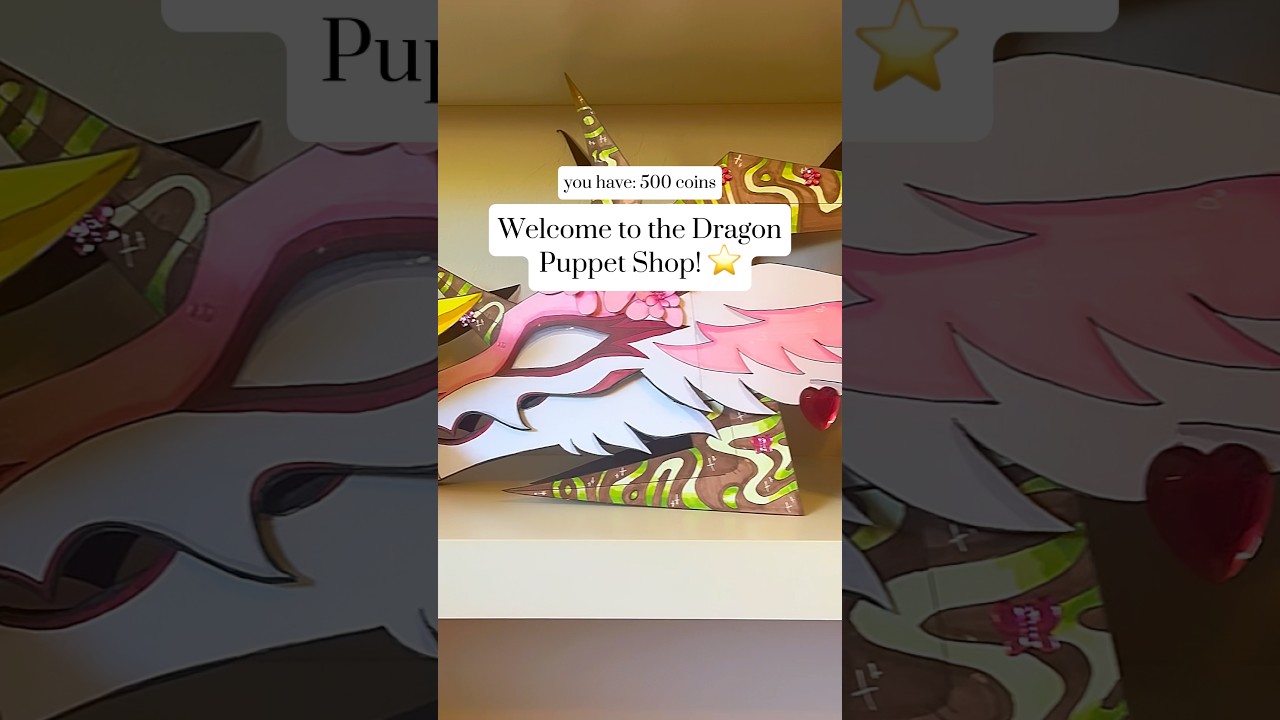 Dragon Puppet Shop Trend  #paperart #papercrafts #paperdragon #shorts #trending #trend #short #new