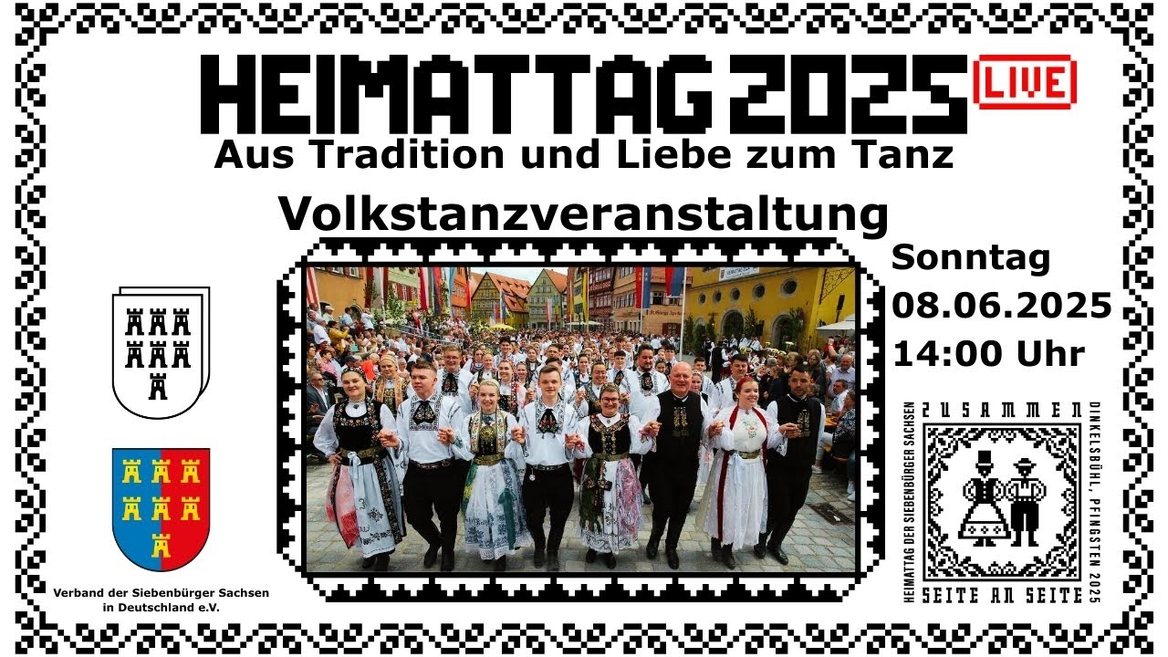 Volkstanzveranstaltung | Heimattag der Siebenbürger Sachsen 2025 | Dinkelsbühl