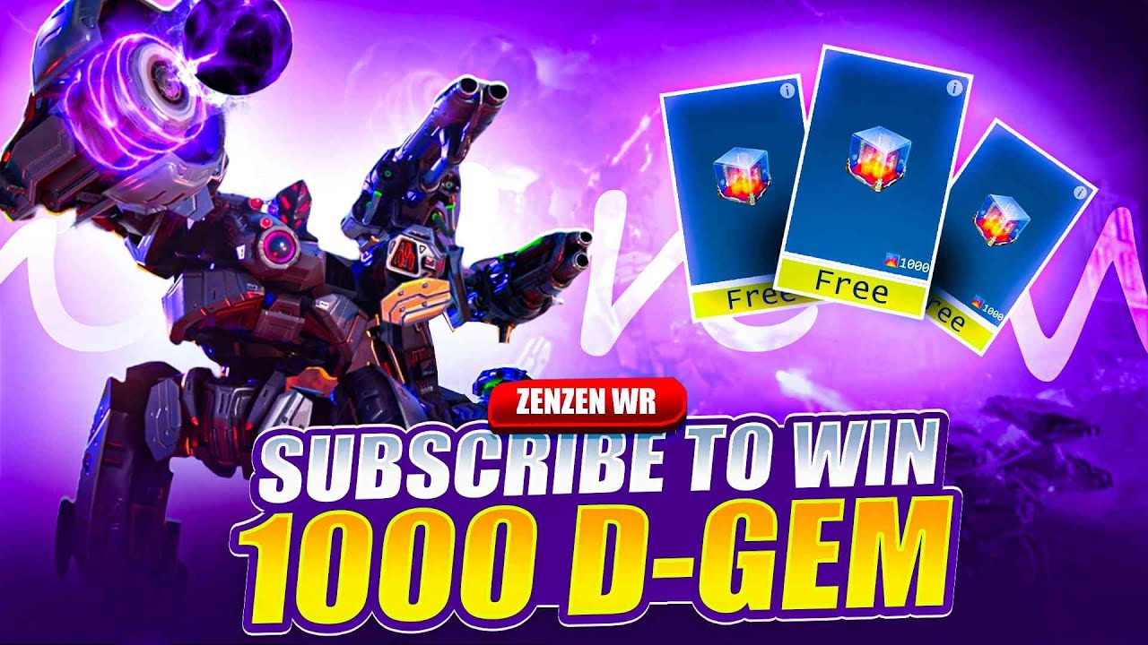 Road to 1000 Subcribers ⚡️ 2500 dgems Giveaway War Robots LIVE 🔴