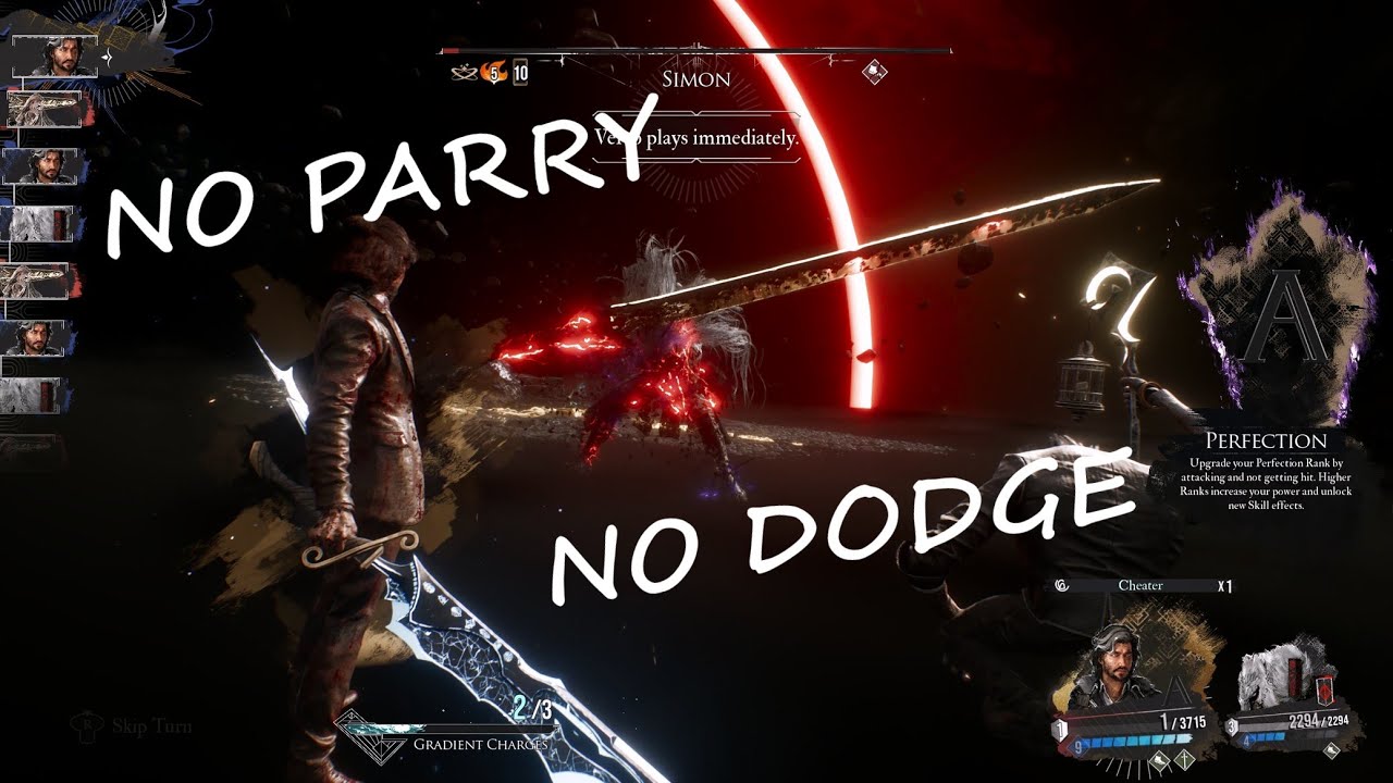 Clair Obscur Expedition 33 - Simon - NO parry - NO dodge - NO 1 Shot Kill - All 3 Phase boss fight!