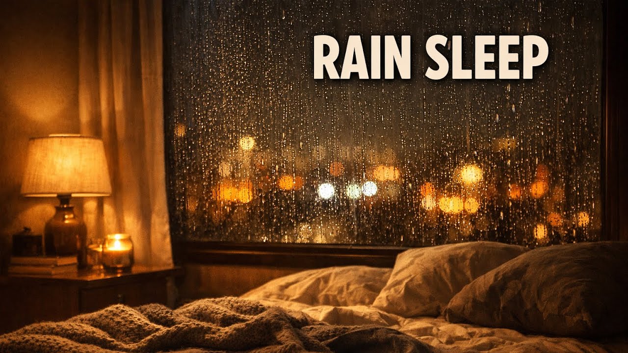 Cozy Bedroom Rain on Window – 30 Minutes Sleep Sounds & Night Ambience