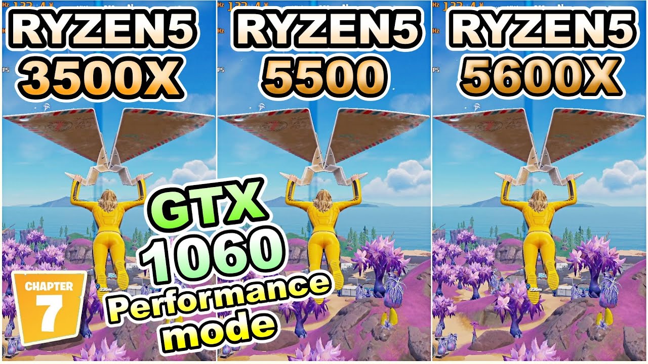 GTX 1060 3gb×Ryzen5 3500X 5500 5600X/fortnite chapter7 season1/performance/FPS/フォートナイト/2026