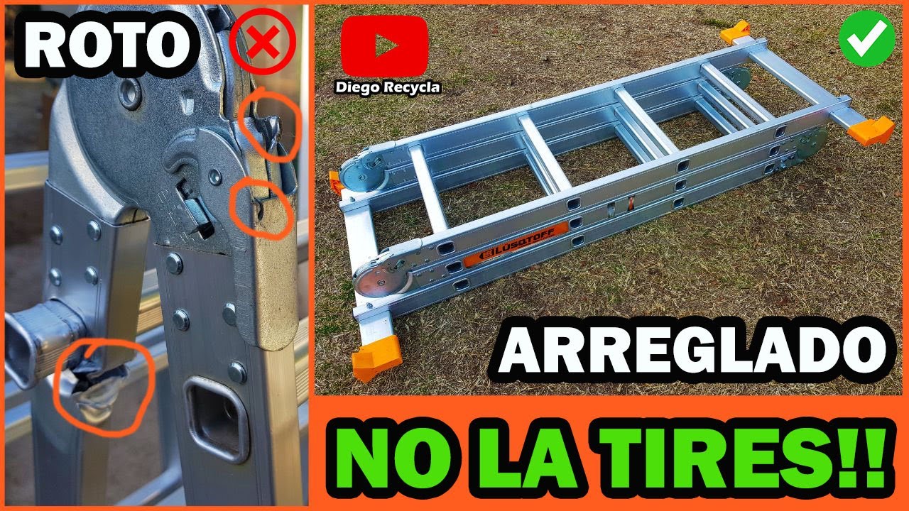 RECICLO UNA ESCALERA DE ALUMINIO ROTA QUE ENCONTRE EN LA CALLE - NO LAS TIRES!!