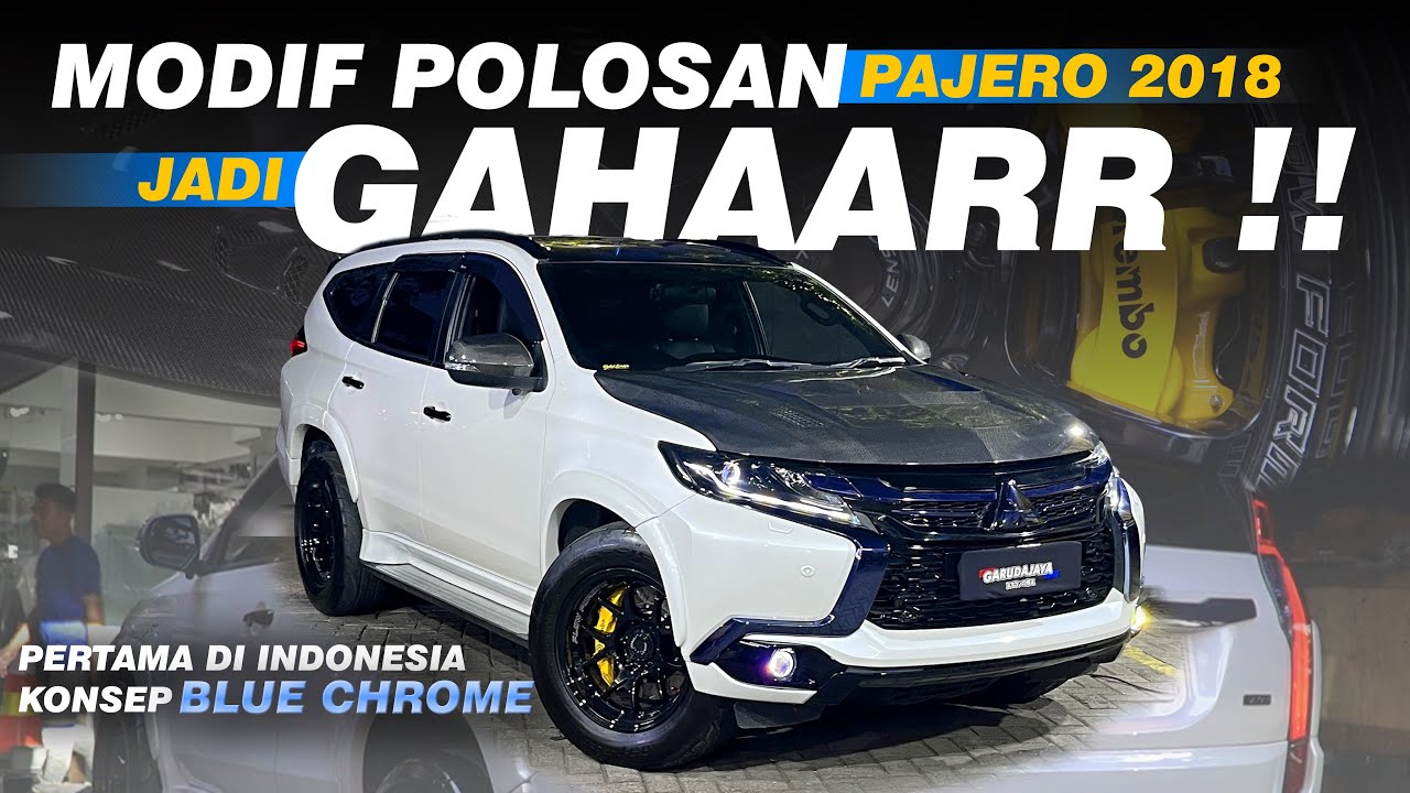 PAJERO BLUE CHROME + CARBON !! ENAK DIPAKE - ENAK DILIHAT  !! 