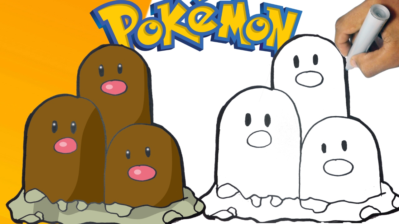 Como dibujar a dugtrio  POKEMON!