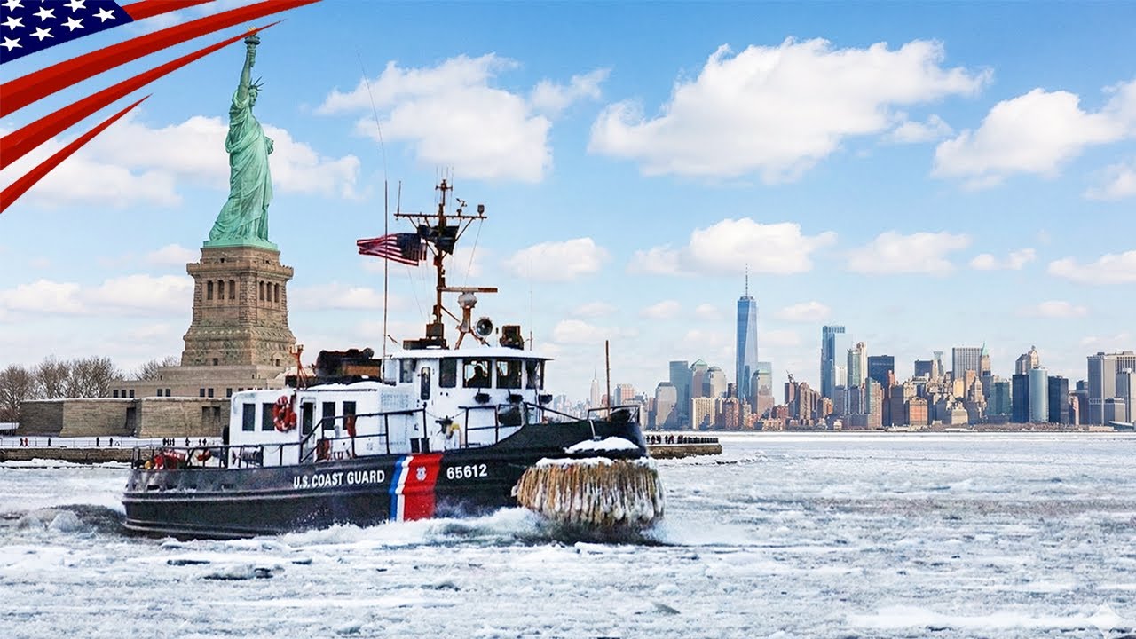 New York Ice-Break Ops – USCG Clearing Frozen Waterways | Winter Storm