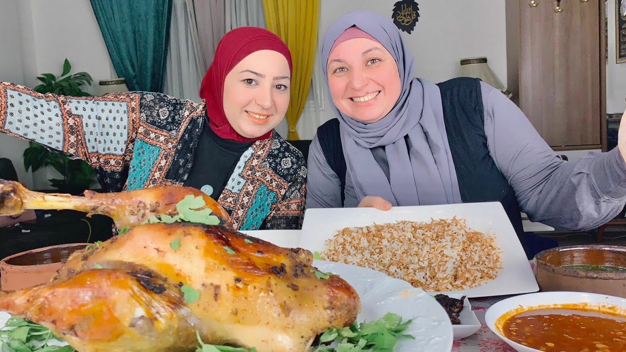 اخيرا اتجمعت مع هبه على تحدى الدجاج🐓 والفاصوليا🥘 البيضه ضد اولادنا👨👦
