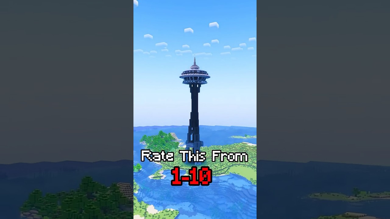 Build Space Needle 🗼 #minecraft #minecraftbuilding #america