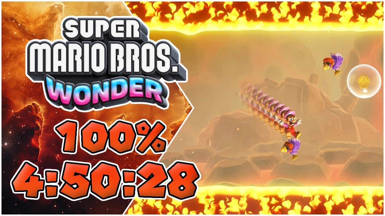 [Former WR] Super Mario Bros. Wonder 100% Speedrun in 4:50:28