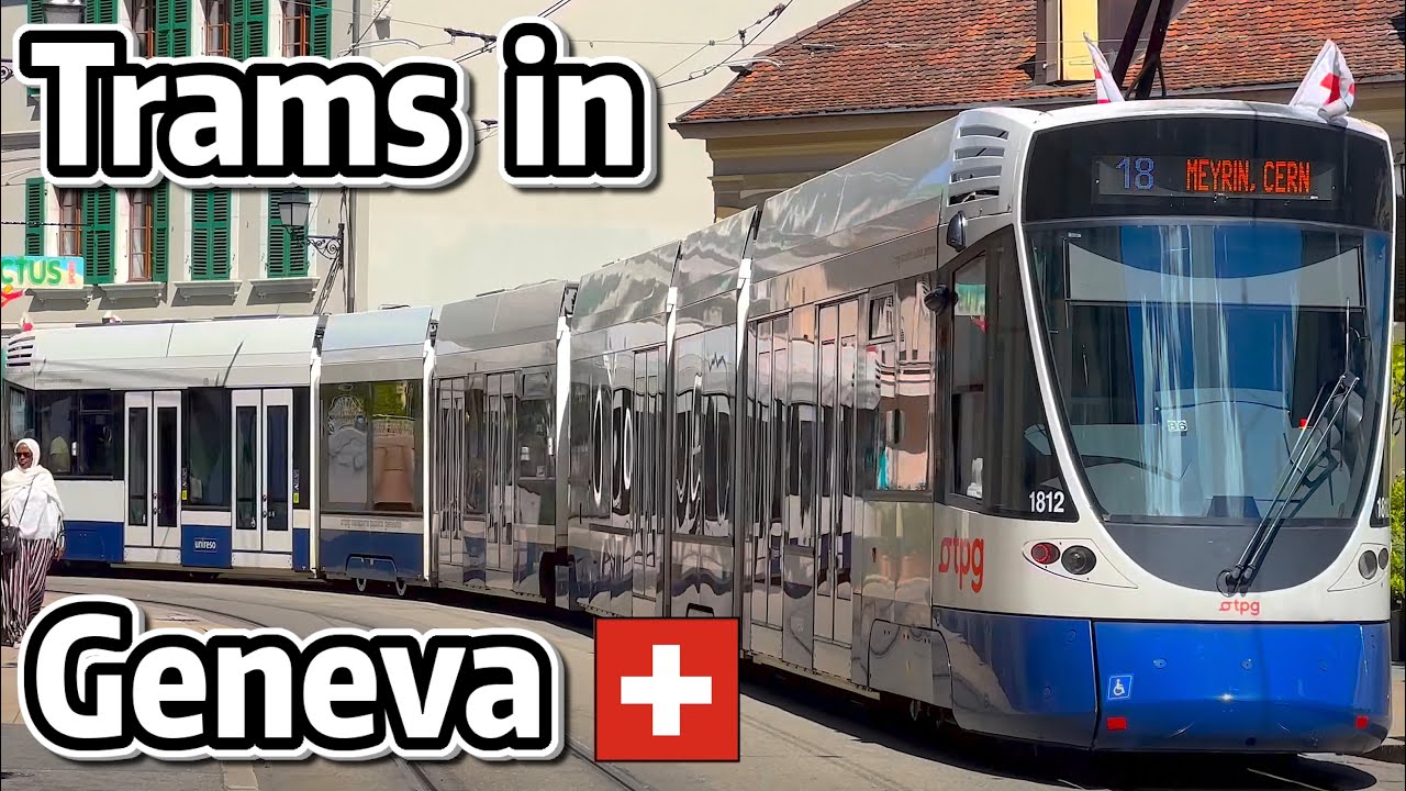 ⁴ᴷ⁶⁰ Stadler Tango Trams in Geneva, Switzerland