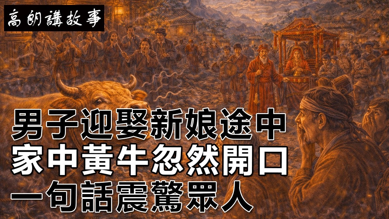 民間故事：男子迎娶新娘途中，家中黃牛忽然開口，一句話震驚眾人｜高朗講故事