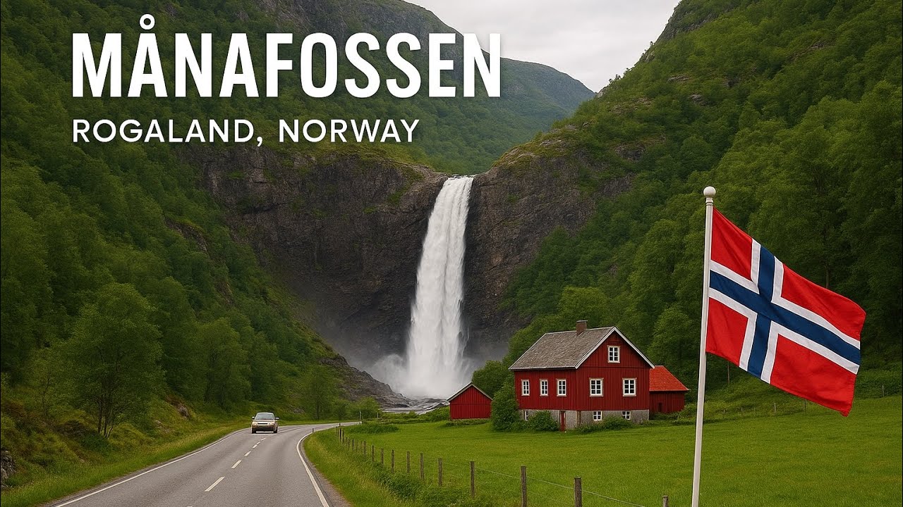 Månefossen Waterfall-Rogaland #Månafossen#MånafossenWaterfall#VisitNorway#WaterfallHike#NorwayHikes
