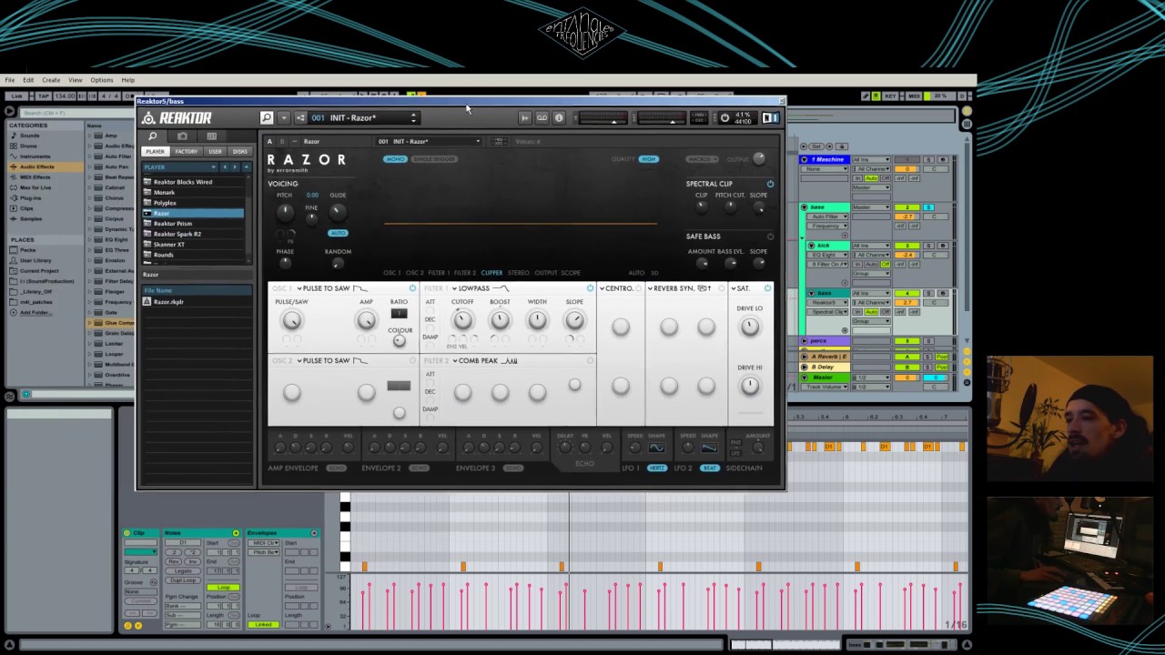 Sound Design (Reaktor Razor) Rolling Bassline Tutorial