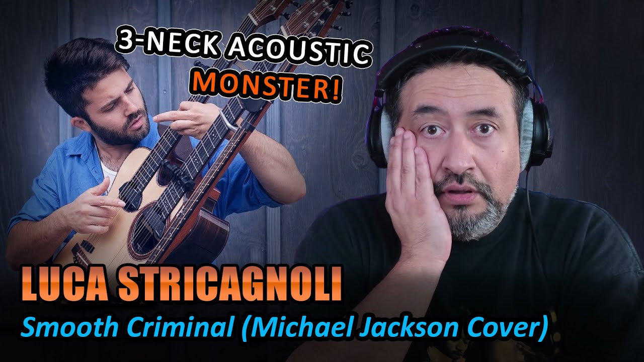 Crazy 3-Neck Acoustic! Luca Stricagnoli: Smooth Criminal (Cover) | REACTION by an old musician