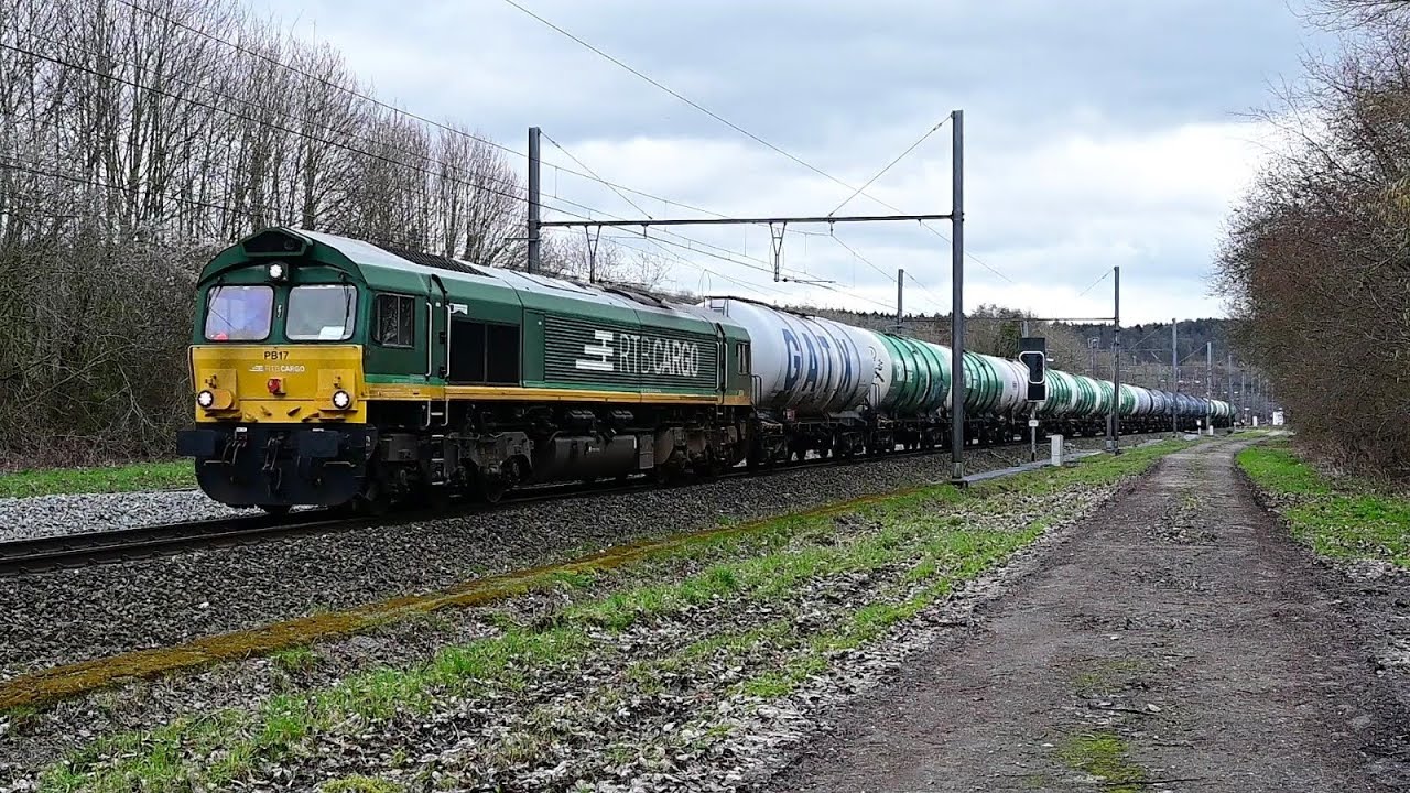 Treinen Langs Het Viaduct Van Remersdaal +Claxons Op Zaterdag 28 Februari 2026