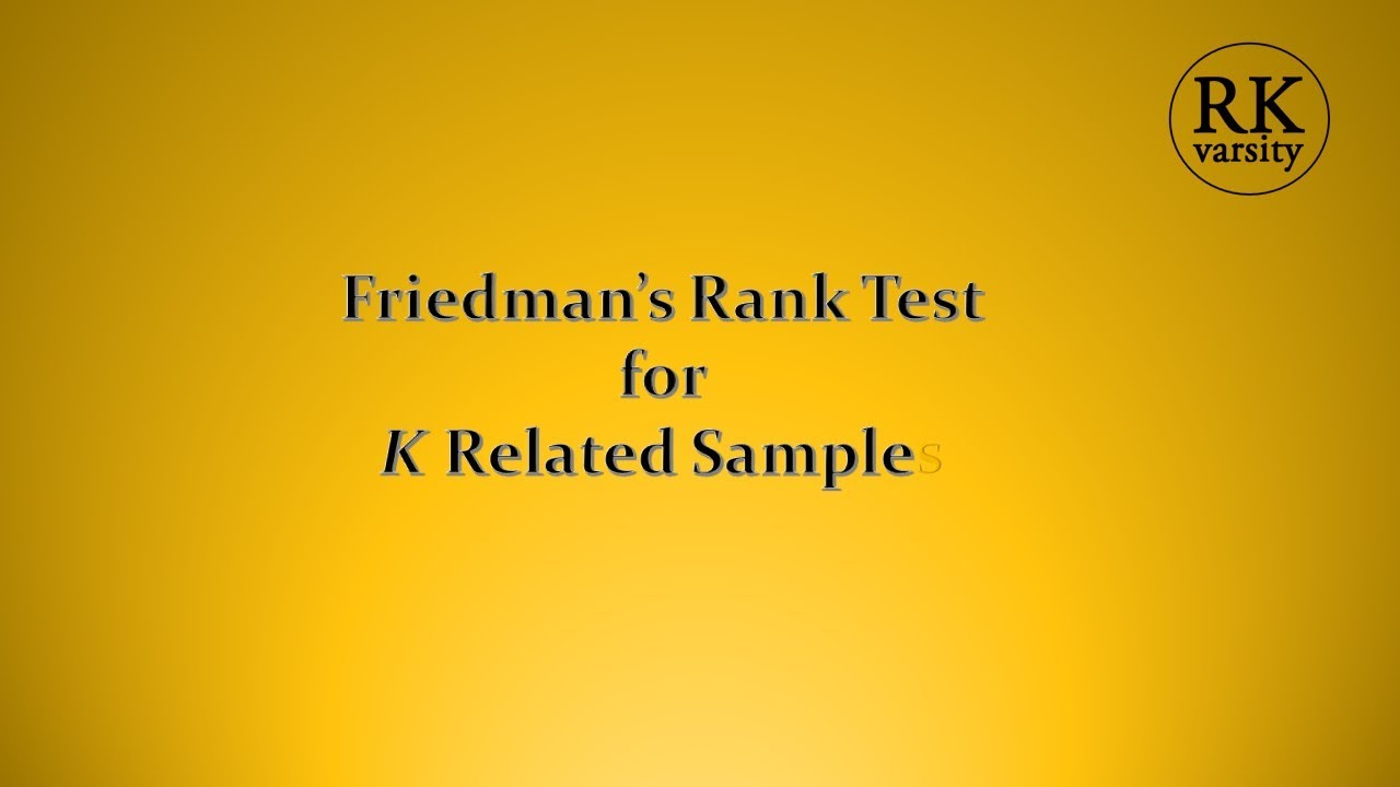 Friedman's Ranks Test for K Related Samples using SPSS
