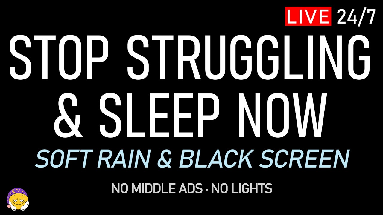 🔴 ПРЕКРАТИТЕ БОРОТЬСЯ И ЗАСНУЙТЕ СЕЙЧАС | Нежные звуки дождя + черный экран | Успокойте свое тело