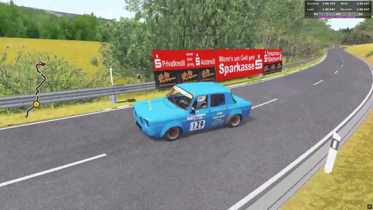 Bergrennen Waldau - Renault 8 Gordini Gr.F Perez - 1:26.547