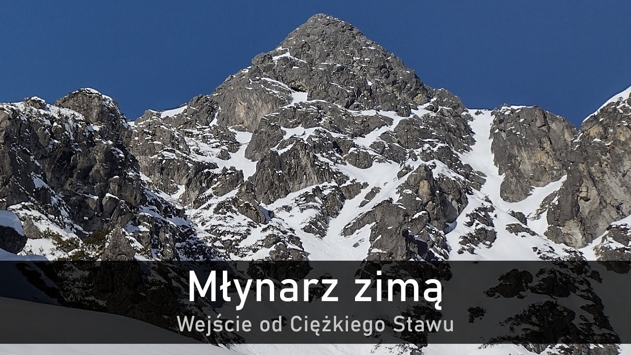 Młynarz zimą - wejście od Ciężkiego Stawu