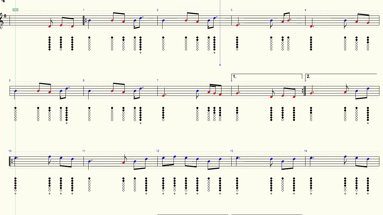 Inisheer - Traditional Folk Song - Tin Whistle - Tab Tutorial