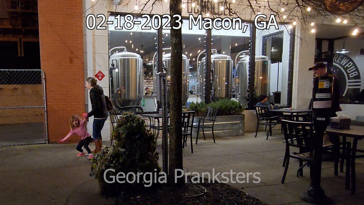 2-18-2023 Bushman scaring peeps by Ocmulgee Brewpub! 1 of 2 vids