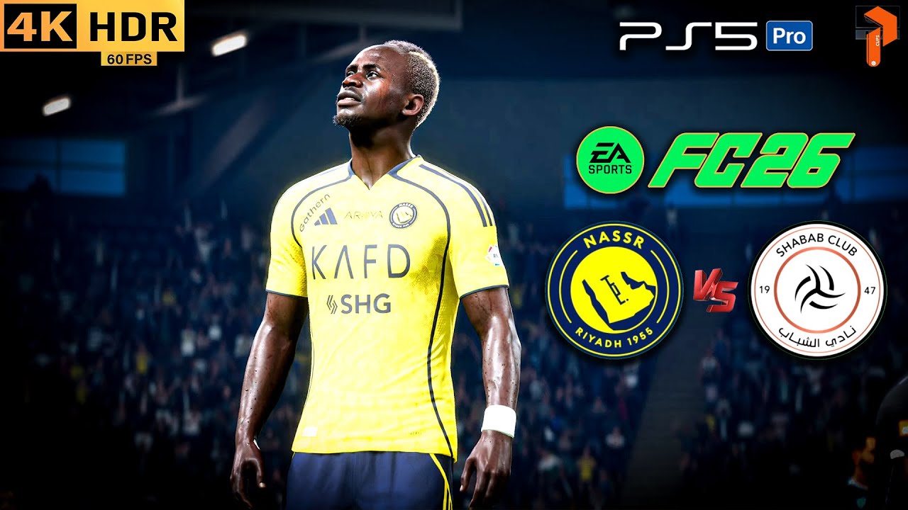 FC 26 PS5 4K HDR Al Nassr vs Al Shabab 😱 Full Match #fc26 #ronaldo #ps5 #football #4k #viral #fifa