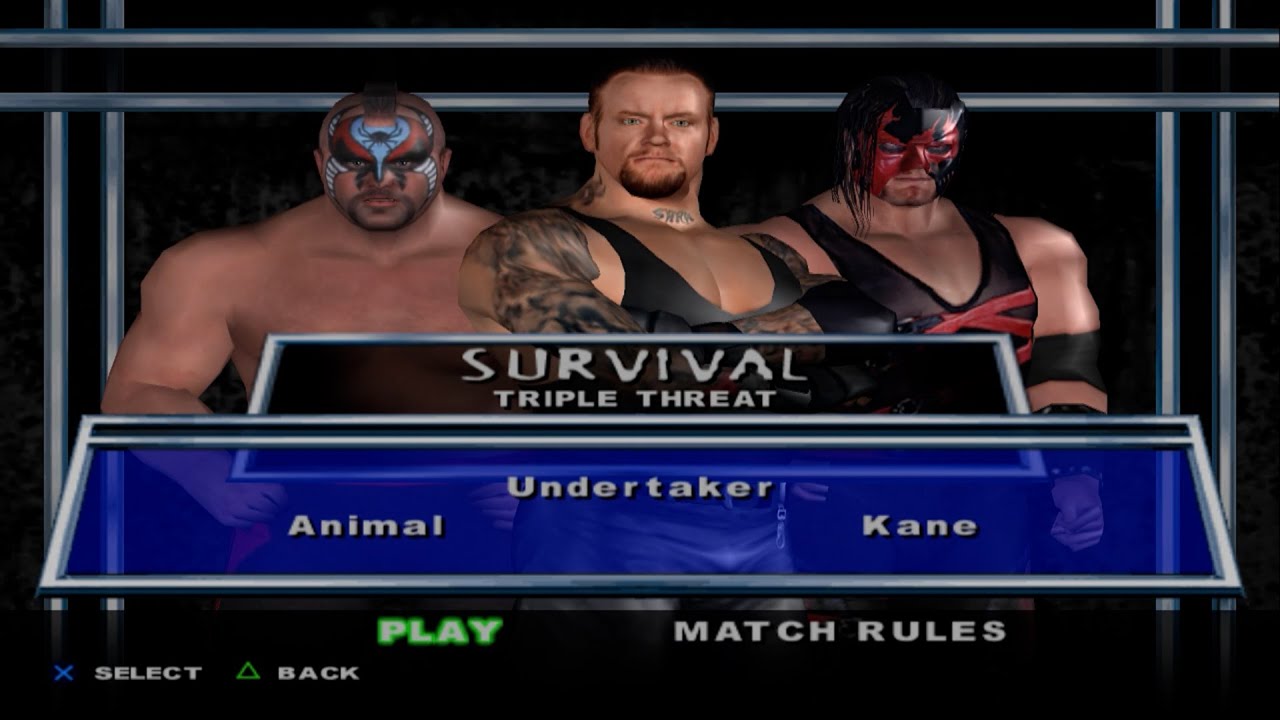WWE SmackDown! Here Comes the Pain - Animal VS Undertaker VS Kane (SURVIVAL)