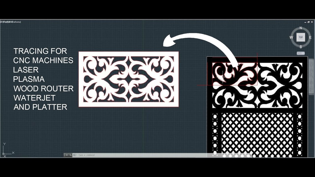 Tracing design for CNC in AutoCAD part 4 urdu / hindi