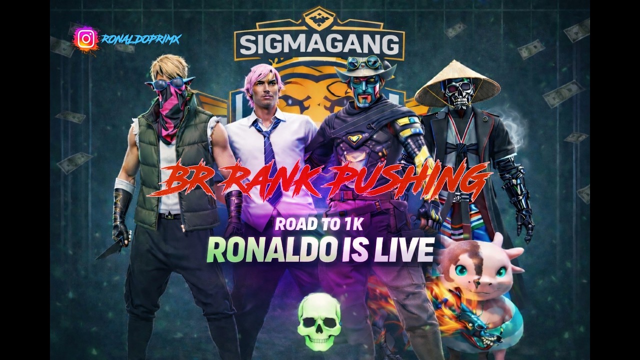 🔴BR RANK PUSHING MAKALEY 💀| FF LIVE  Ronaldo live FF Live Stream Garena-FreeFire Max Live