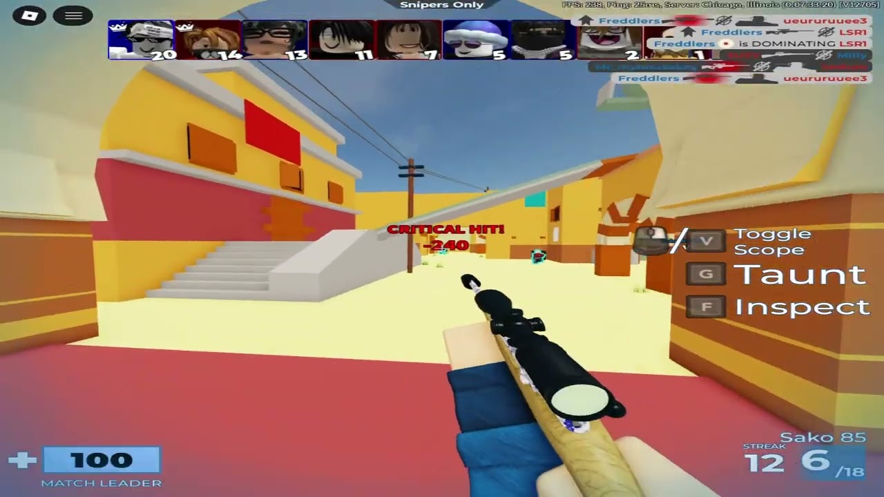 (WORLD RECORD) Snipers Only Sandtown late spawn 1:56.1