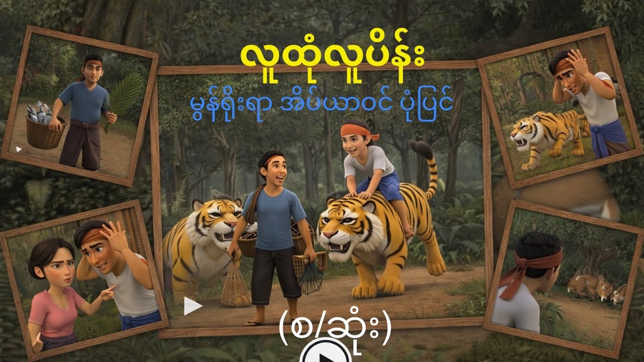 မွန်ရိုးရာ အိပ်ယာဝင်ပုံပြင် – လူထုံ လူပိန်း