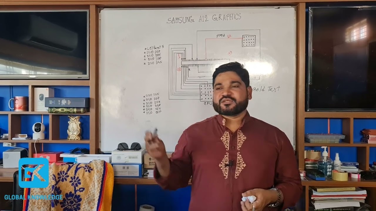 Samsung A12 No Graphics Fault Solution/global knowledge int training institute Rajshahi BD #milonvai