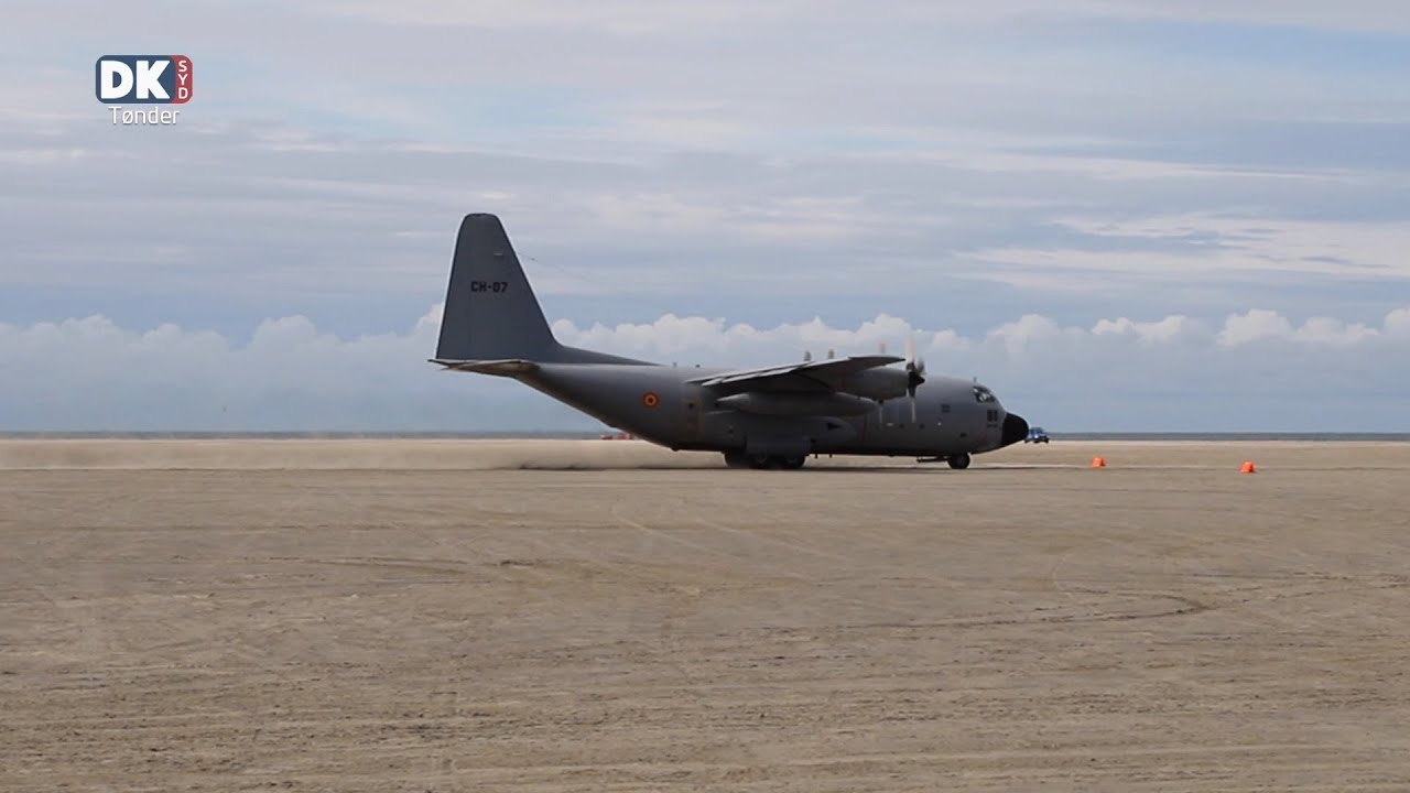 Lockheed C-130 Hercules-fly landede forleden på stranden ved Lakolk på Rømø
