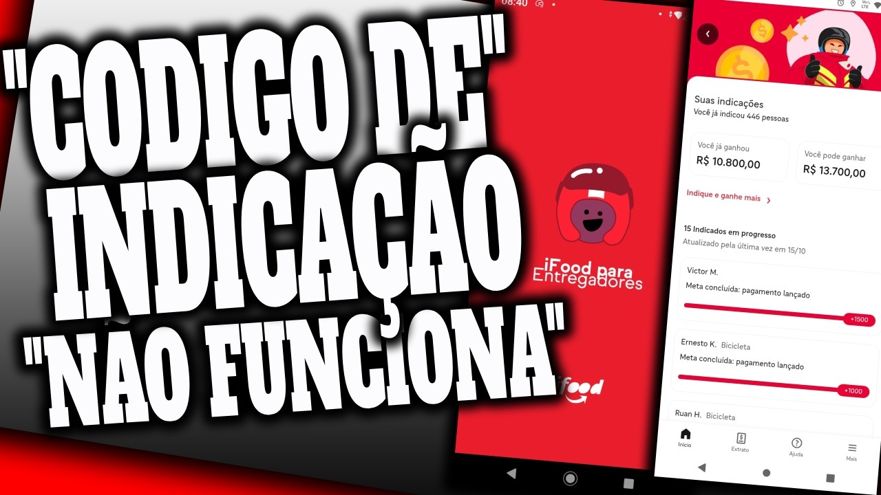 C&Oacute;DIGO DE INDICA&Ccedil;&Atilde;O iFOOD ENTREGADOR N&Atilde;O FUNCIONA? 😱 VEJA COMO RESOLVER AGORA!