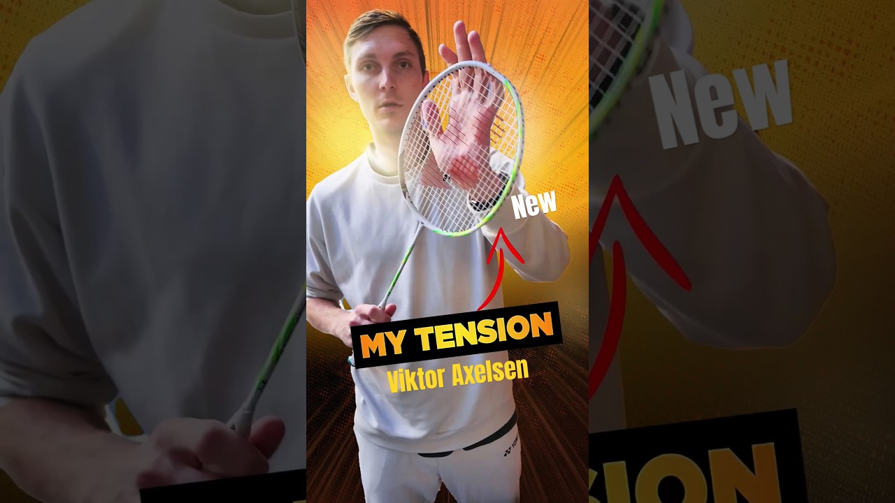 Виктор Аксельсен - Натяжение ракетки для бадминтона 🔥🔊🏸 #axelsen #badminton #badmintonlovers #yonex