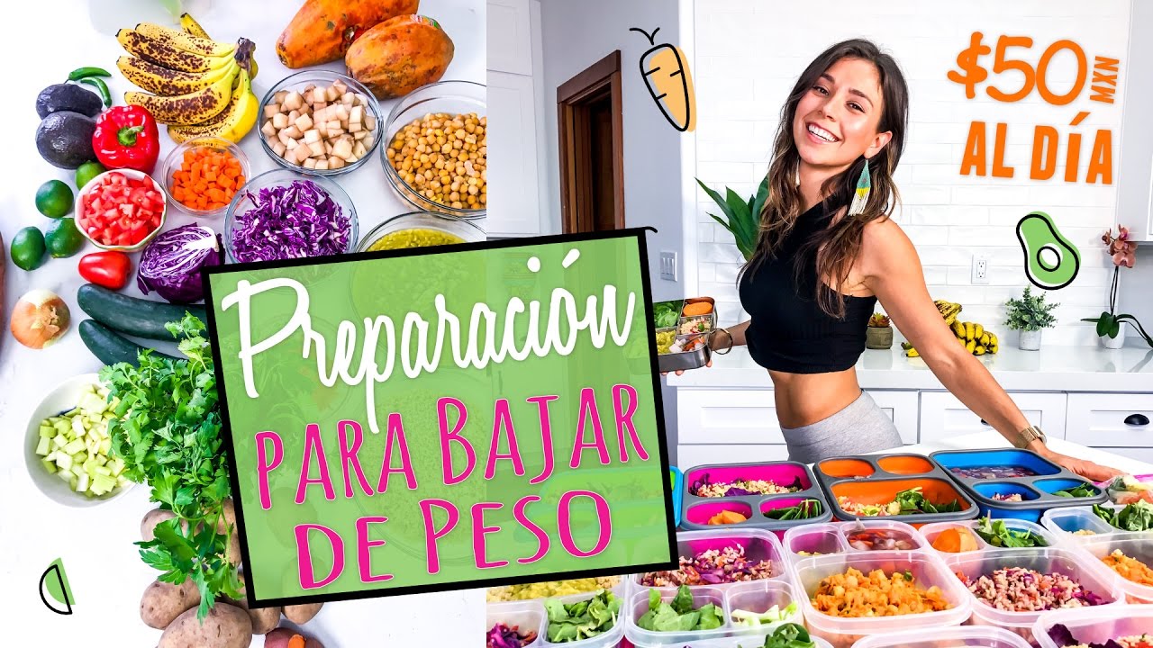 PREPARACION DE COMIDA DE 1 SEMANA PARA BAJAR DE PESO (VEGANO)
